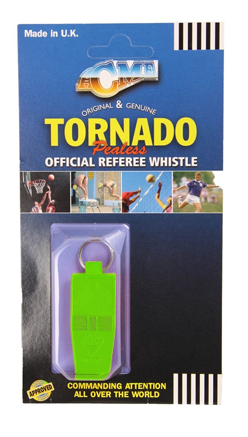 ACME Genuine Professional Quality BPA Free Plastic No. 636 Tornado AIRFAST Whistle, Slimline, Small Sized, High-Pitch, pealess, 122 dBA, Designed and Made in The UK. Day Glow Green - Image 2